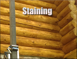  Spencerville, Ohio Log Home Staining